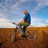 Photo 5. Barry the Bike was taken to the ends of the earth to promote the wellbeing messages. See more on our Facebook page copy